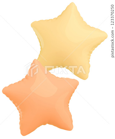 3D圖像_星形氣球_黃色 3D圖像_星形氣球_黃色 123370250