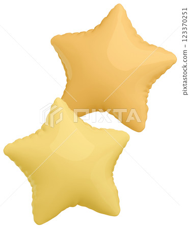 3D圖像_星形氣球_黃色 3D圖像_星形氣球_黃色 123370251