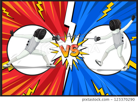 Dynamic Fencing Duel Showdown Dynamic Fencing Duel Showdown 123370290