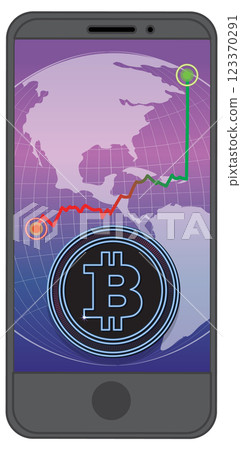 Cryptocurrency Growth on Mobile Platform 123370291