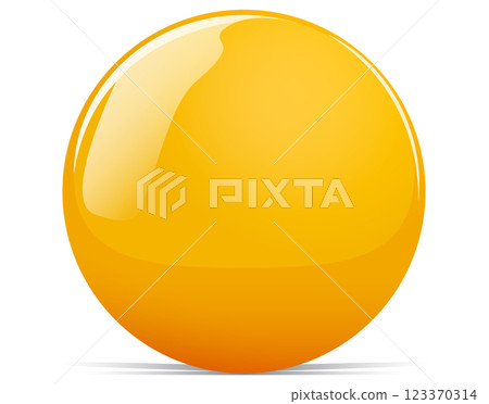 Bright Yellow Sphere Illustration 123370314