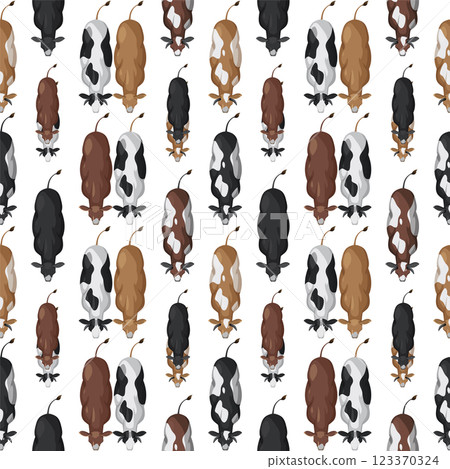 Colorful Dogs Pattern Illustration 123370324