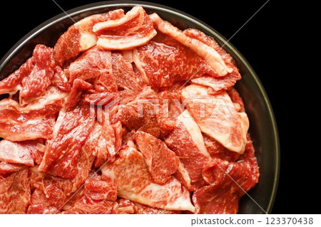 Japanese Black Beef Kalbi Slices 123370438