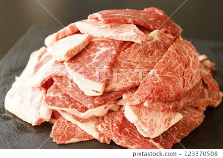 Japanese Black Beef Kalbi Slices 123370508