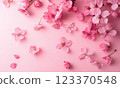 Cute and simple cherry blossom petals 123370548