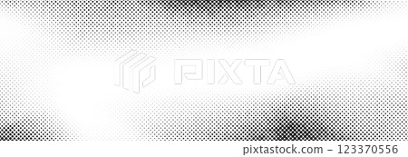 Dotted halftone texture background. Black and white pop art gradient overlay. Weathered pixelated comic backdrop. Fading grunge grit noise wallpaper. Vector bitmap subtle vanishing surface Dotted halftone texture background. Black and white pop art gradient overlay. Weathered pixelated comic backdrop. Fading grunge grit noise wallpaper. Vector bitmap subtle vanishing surface 123370556