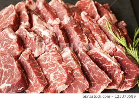 Grilled beef skirt steak 123370599