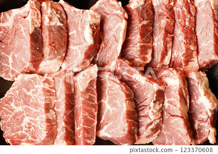 Grilled beef skirt steak 123370608