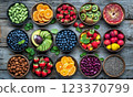 Colorful fruits 123370799