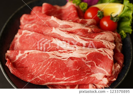 牛肩肉切片 123370895