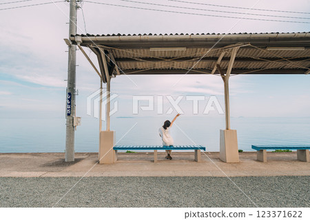Shimonada Station, a tourist spot in Ehime Prefecture Shimonada Station, a tourist spot in Ehime Prefecture 123371622