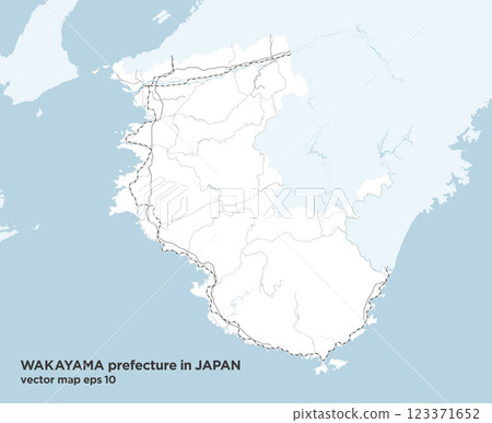 日本和歌山縣綠色簡易路線圖 日本和歌山縣綠色簡易路線圖 123371652