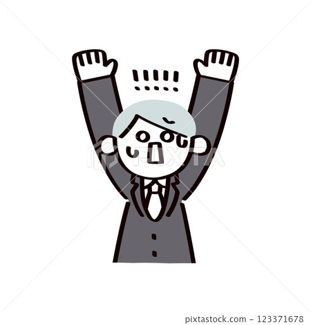 Illustration of a surprised businessman Illustration of a surprised businessman 123371678