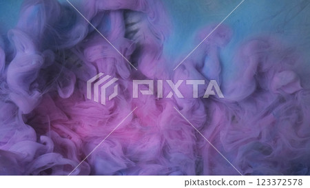 Color splash. Paint water. Defocused pink blue haze ink mist texture vapor liquid smoke sparkle flow fluid on abstract art background. Color splash. Paint water. Defocused pink blue haze ink mist texture vapor liquid smoke sparkle flow fluid on abstract art background. 123372578