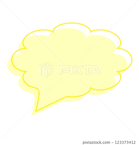 簡單蓬鬆的語音泡泡黃色 簡單蓬鬆的語音泡泡黃色 123373412