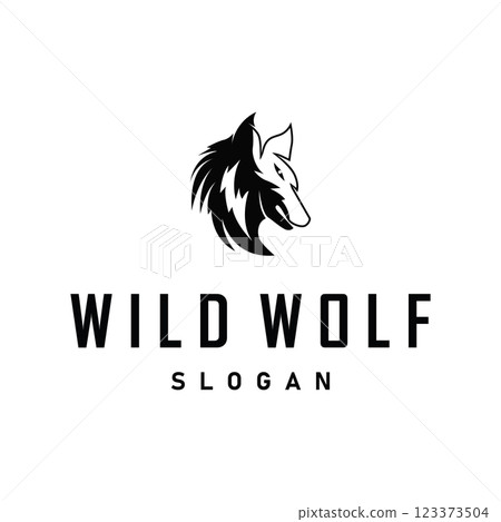 black silhouette design logo wolf wild animal simple illustration template black silhouette design logo wolf wild animal simple illustration template 123373504