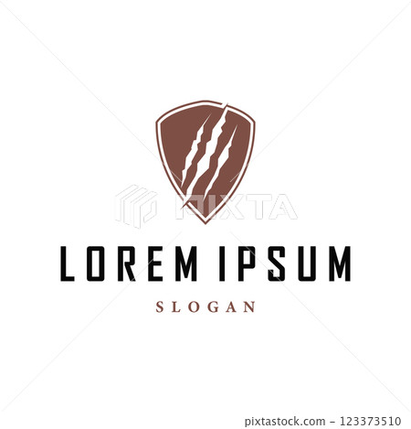 black silhouette design logo wolf wild animal simple illustration template 123373510