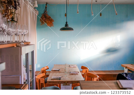 Inside the restaurant 123373552
