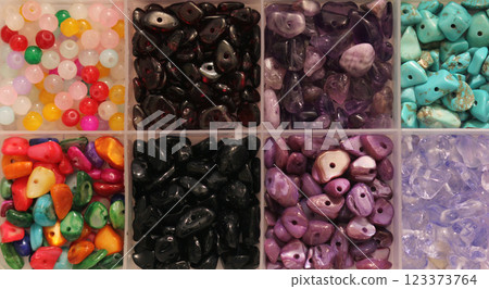 Container of Natural Stone Bead Chips For Jewelry Making Container of Natural Stone Bead Chips For Jewelry Making 123373764