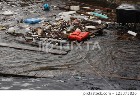 Trash and Debris in Bradenton Florida after Hurricane Milton 123373826
