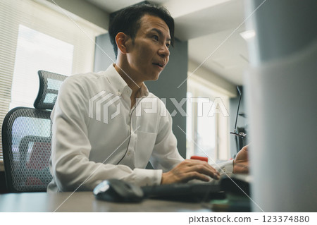 Eye strain from office work Eye strain from office work 123374880