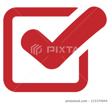 Checkmark icon red 123374944