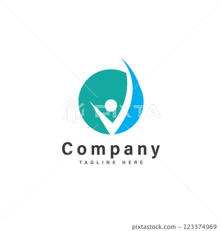letter v with people logo vector illustration icon letter v with people logo vector illustration icon 123374969
