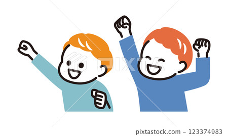 Children cheering 123374983