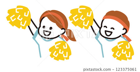 孩子們用絨球歡呼 孩子們用絨球歡呼 123375061