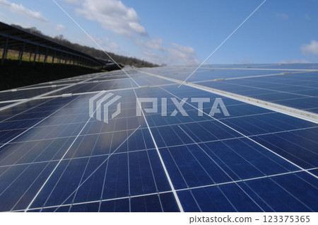 Rows of solar panels 123375365