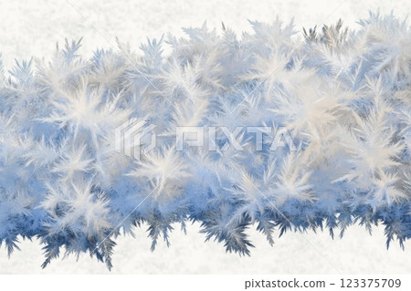 Delicate Frost Patterns on a Cold Winter Morning Nature's Intricate Ice Art ai generative 123375709