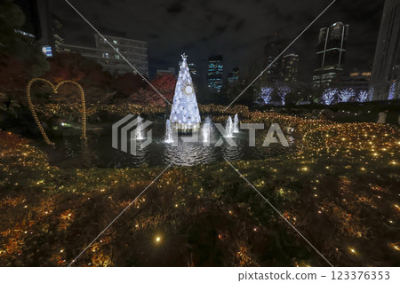 Stunning Christmas Illumination Display During Night, Mohri Garden Dec 5 2024 123376353