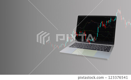 Financial stock market graph on the computer screen on dark background, Stock graphs and various indicators on the computer screen on a black background, Stock trading, Finance exchange, Investment. Financial stock market graph on the computer screen on dark background, Stock graphs and various indicators on the computer screen on a black background, Stock trading, Finance exchange, Investment. 123376541