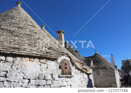 Old town of Alberobello, Italy Trulli winter cityscape Old town of Alberobello, Italy Trulli winter cityscape 123377386