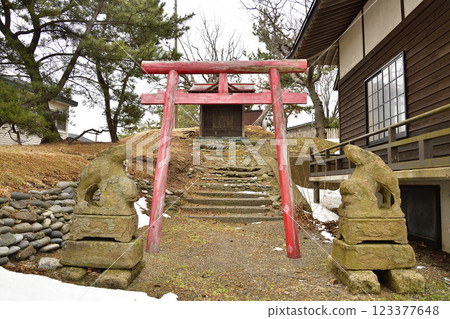 冬季拍攝北海道江差的柏森神社場地 冬季拍攝北海道江差的柏森神社場地 123377648