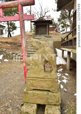 冬季拍攝北海道江差的柏森神社場地 冬季拍攝北海道江差的柏森神社場地 123377649
