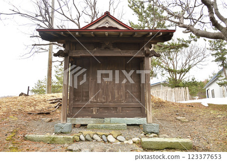 冬季拍攝北海道江差的柏森神社場地 冬季拍攝北海道江差的柏森神社場地 123377653