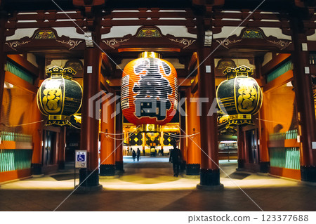 Night light of Sensoji-ji Temple, Asakusa district Night light of Sensoji-ji Temple, Asakusa district 123377688