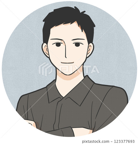 男性的圓形圖標 123377693