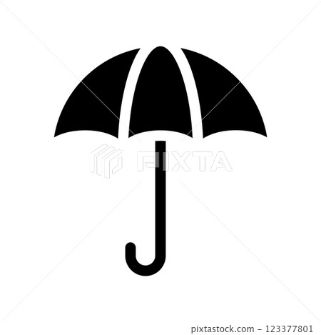 A simple icon that symbolizes umbrella 123377801