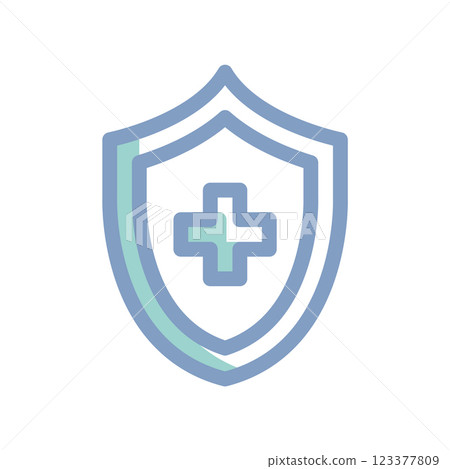 A simple icon that illustrates health protection 123377809