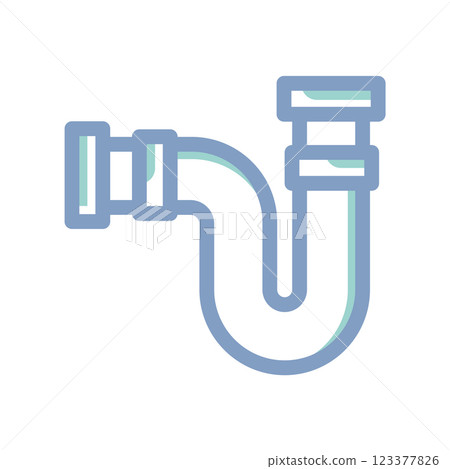 A simple icon that illustrates sewer pipe A simple icon that illustrates sewer pipe 123377826