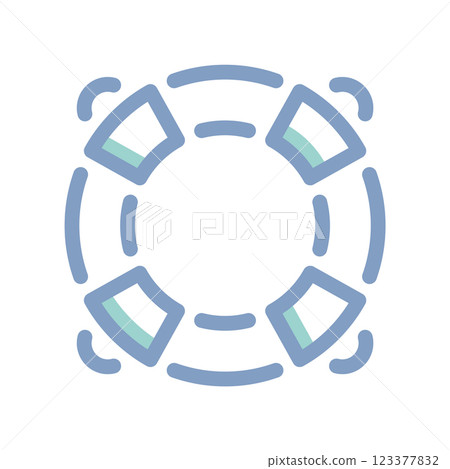 A simple icon that illustrates lifeline 123377832