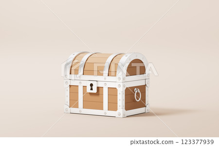 Retro treasure box, 3d rendering. Retro treasure box, 3d rendering. 123377939