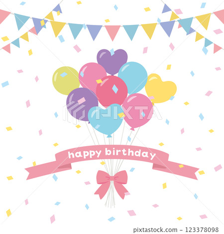 生日快樂氣球生日卡 123378098