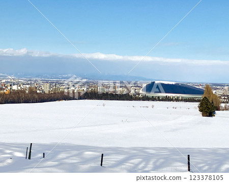 View from Hitsujigaoka Observation Deck, Sapporo Dome, Toyohira Ward, Sapporo City, Snow, Designed by Hiroshi Hara View from Hitsujigaoka Observation Deck, Sapporo Dome, Toyohira Ward, Sapporo City, Snow, Designed by Hiroshi Hara 123378105