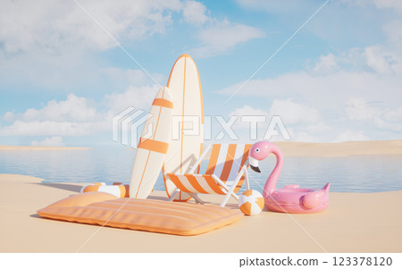 summertime, beachside, coastline 123378120