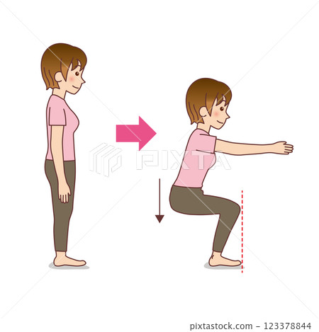 女人做下蹲 123378844