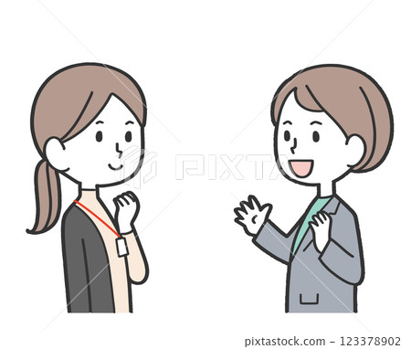 Women having a meeting 123378902