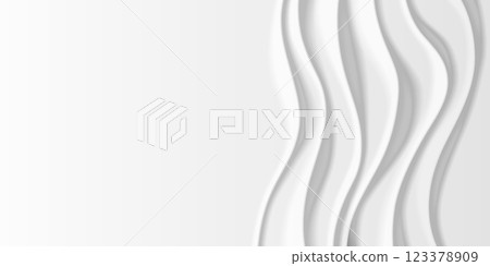 Neumorphism abstract white wavy background 123378909
